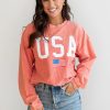 USA Ribbed Sweatshirt