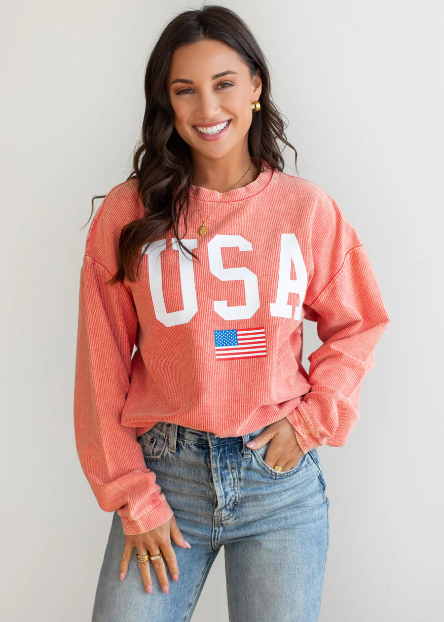 USA Ribbed Sweatshirt USA Ribbed Sweatshirt