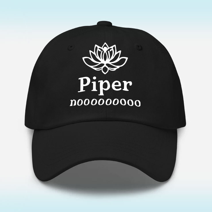 Embroidered Piper No White Lotus Hat Embroidered Piper No White Lotus Hat