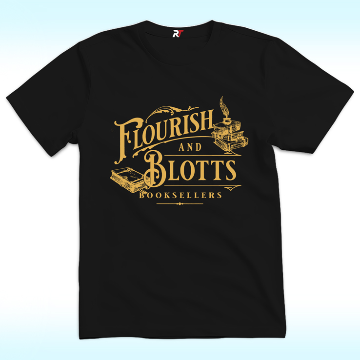 Flourish and Blotts Shirt, Harry Potter Flourish and Blotts Shirt, Harry Potter