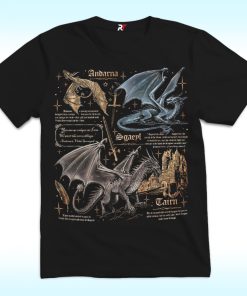 Fourth Wing Dragon Shirt, Tairn & Andarna, Basgiath War College