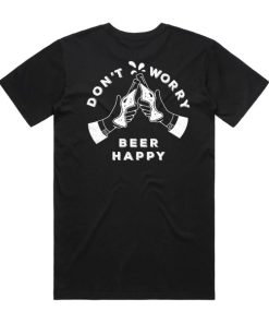 Beer Happy mens black t shirt 3
