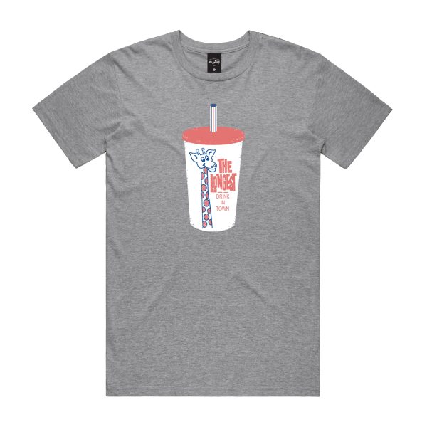 Longest Drink Cup Men's Grey T-shirt Longest Drink Cup Men's Grey T-shirt