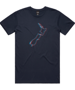 New Zealanaglyph Men’s T-Shirt Navy