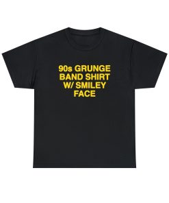 90s Grunge Band Shirt W Smiley Face